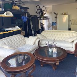 2 Piece Couch & Side Tables