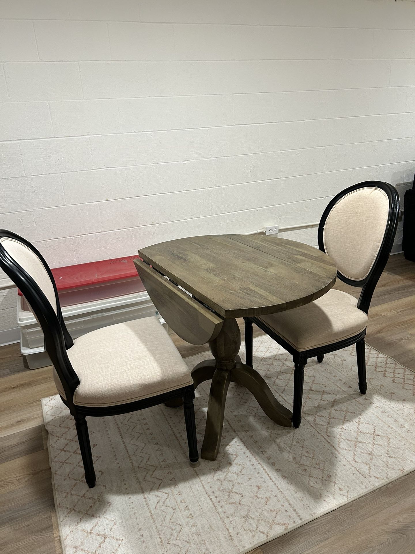 Drop Leaf Table & 2 Chairs