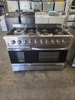 NXR 48" Stainless Steel Pro-Style Natural Gas Range with 7.2 cu.ft. Convection Oven