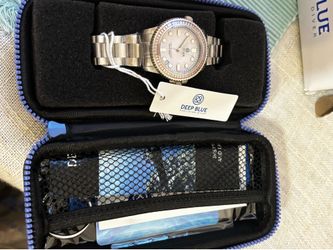 Deep Blue Lizzy Blue Diver Watch – Pink Mother of Pearl – BRAND NEW