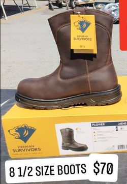 New steel toe boots ($70 firm) Edinburg pick up