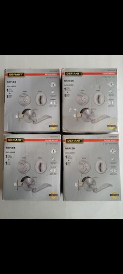 Defiant Naples Satin Nickel Door Lock Sets 