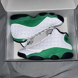 13 Retro Lucky Shoes - White / Lucky Green / Black