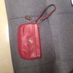 Coach Red wristlet