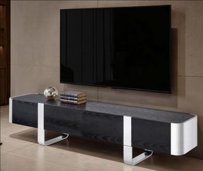 Brand New Black & Silver 79'Inch TV Stand