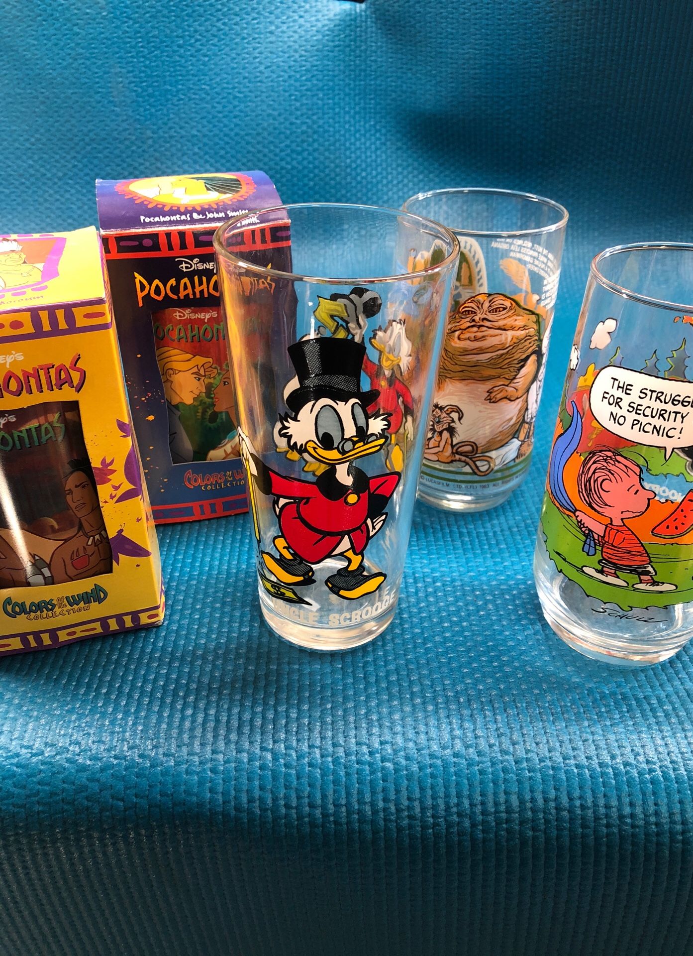 Vintage glasses Star Wars Snoopy Disney Pocahontas