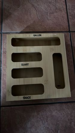 Bamboo Ziplock Bag Organizer