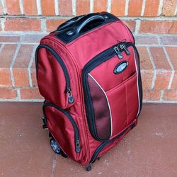 NEW Skyway 18" rolling backpack carryon luggage with wheels and multiple inner & outer pockets
