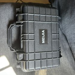 MEIJIA  Waterproof Hard Case with Foam, Black,11.65 ”x8.35”x3.78”