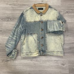 Light Denim Jacket Corduroy Collar
