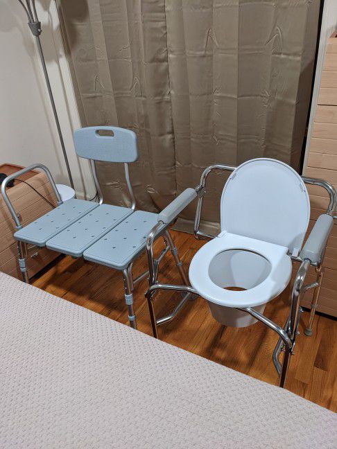 Commode + Transfer Bench / Shower Bench Combo