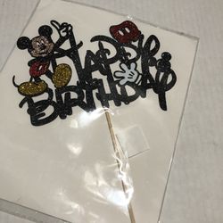 Mickey Mouse Happy Birthday Cake Topper 
