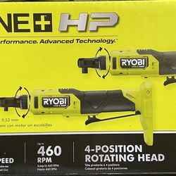 Ryobi One-plus Hp 18v Compact Brushless 1/4” &  3/8” Ratchet Combo (Tool Only)