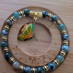 6mm Indian Agate Bracelet #2