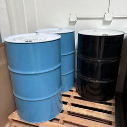55 Gallon Metal Drums - 21 Drums In Total - FREE