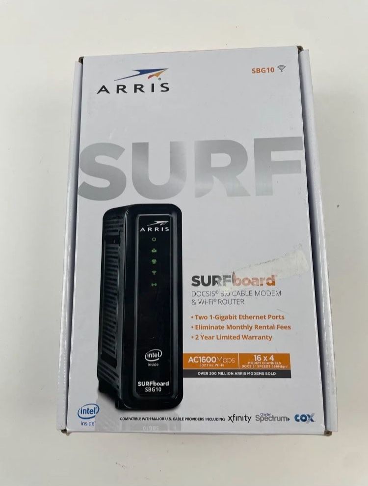 Xfinity Comcast Arris SBG10 wifi modem in latest supporting list
