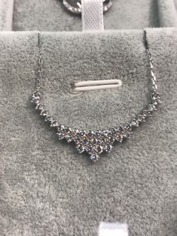 Sterling Silver CZ Pendant with adjustable 16-18” Chain