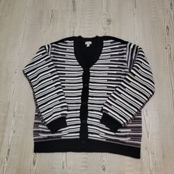 LOGO by Lori Goldstein Textured Sweater Cardigan