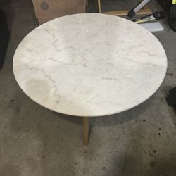 Faux Marble Round Coffee Table
