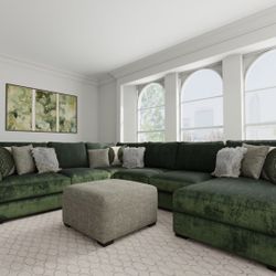 Oversized Green Sectional