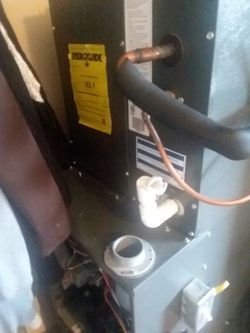 new Goodman furnace with the a coil and hot water heater Richmond hot water heater 40 gallon never been filled up both for 500 right now