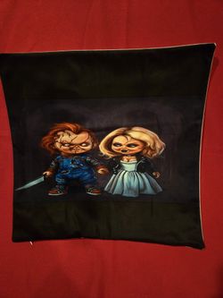 17" By 17" Chucky & Tiffany Pillow Case
