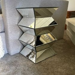 Z Gallerie Mirror End Table 