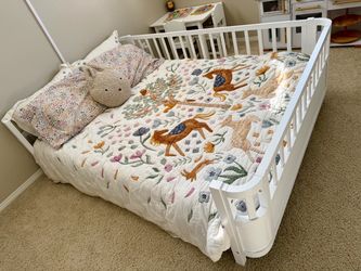 Full Size floor bed with mattress