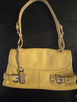Franco Sarto yellow leather handbag
