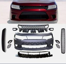 New Style 2015-2021 Dodge Charger Hellcat COMPLETE Front Bumper kit srt8 hell cat srt Daytona