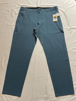 Vuori Aim Pants Performance Dress Bottom Pool Blue Light Weight Men 36 x 30