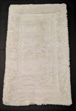 Rug Plush Ivory Shag Bath Rug 21 x 36