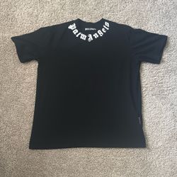 Palm Angels Collar Black Tee