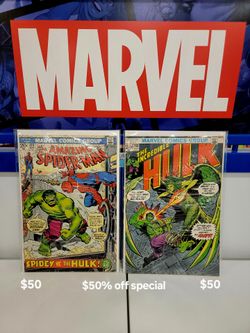 Marvel  highly collectible bronze aged comic books