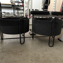 Black Metal Planter Set
