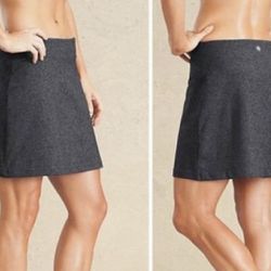Athleta Medium Sweet Spot Skort Skirt Women’s Gray Heathered Pocket Stretches