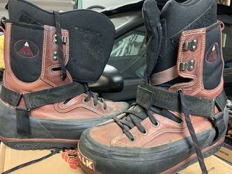 Airwalk Snowboard Boots Free Ride Size 6 Purple Grey