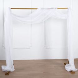 2 18ft White Sheer Backdrop Drape