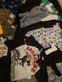 Lots of new clothes with tags