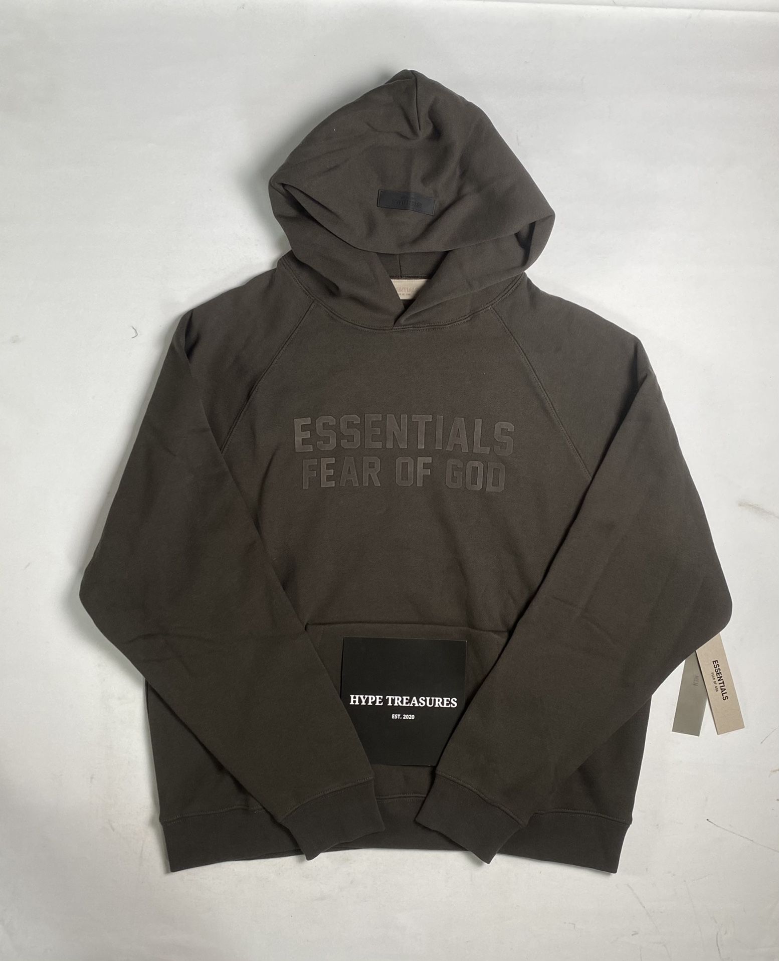 NEW Fear of God Essentials Hoodie Off Black SMALL,MEDIUM,LARGE -HYPETREASURES