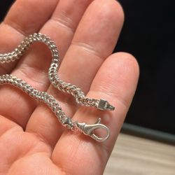 14k white gold Franco 5.8g chain bracelet 8 in