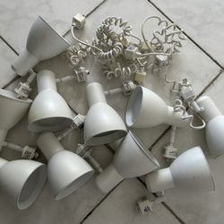 10 Lámparas-Iluminación de riel blanco mate. Lamps 