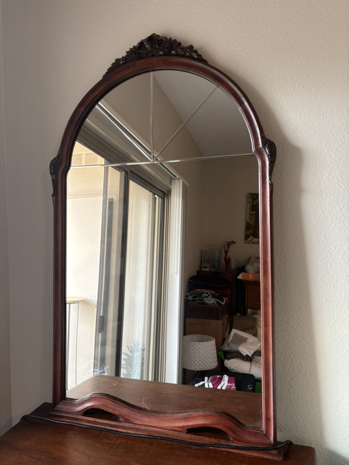 Antique Wood Mirror