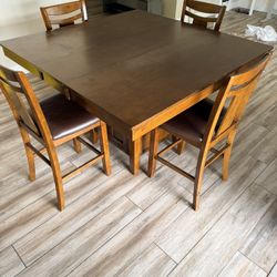 Wood Table And Chairs For 4