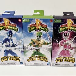 Hasbro Power Rangers Mighty Morphin 30th Anniversary VHS Style Lot of 3 New