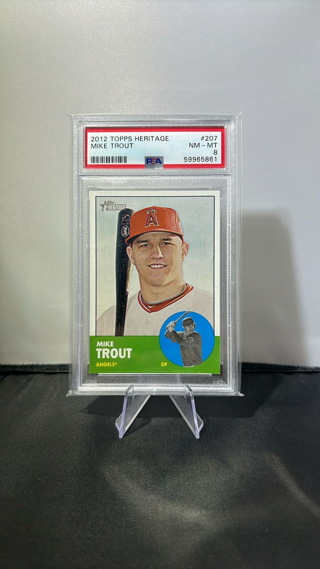 2012 Mike Trout Rookie PSA 8 Topps Heritage