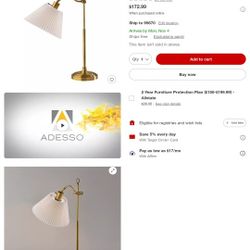 Adesso Derby Table Lamp Antique Brass