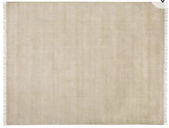 Pottery Barn Fringed Solid Handloom Rug 8x10 NEW