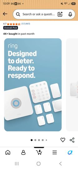 Ring 8 piece total home alarm system w/panic button