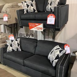 🇺🇸HUGE Ashley Furniture Blowout Sale!🇺🇸 Brand New Sofa Loveseat W/ Nailhead Trim! $50 Down Takes It Home Today!
